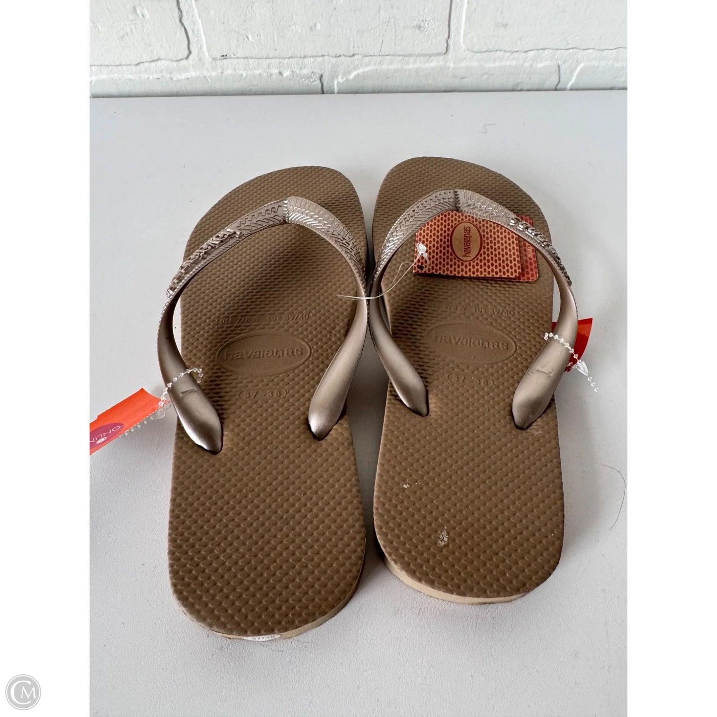 Sandals Flip Flops By Havaianas In Bronze, Size: 7