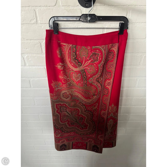 Skirt Midi By Talbots In Red, Size: 8