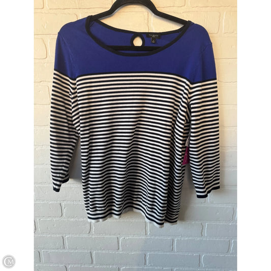 Sweater By Talbots In Black & Cream, Size: Xl