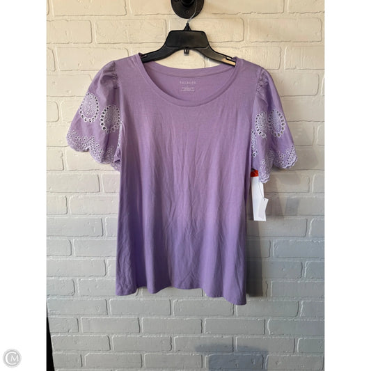 Top Short Sleeve By Talbots In Purple, Size: L