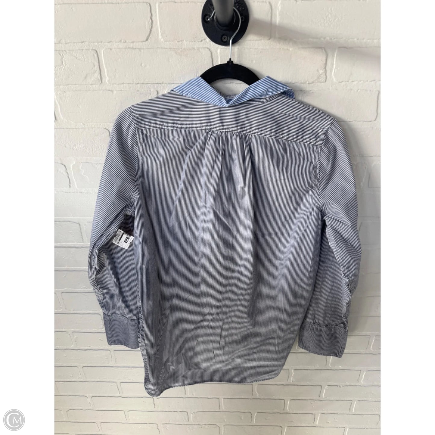 Top Long Sleeve By J. Crew In Blue & White, Size: S