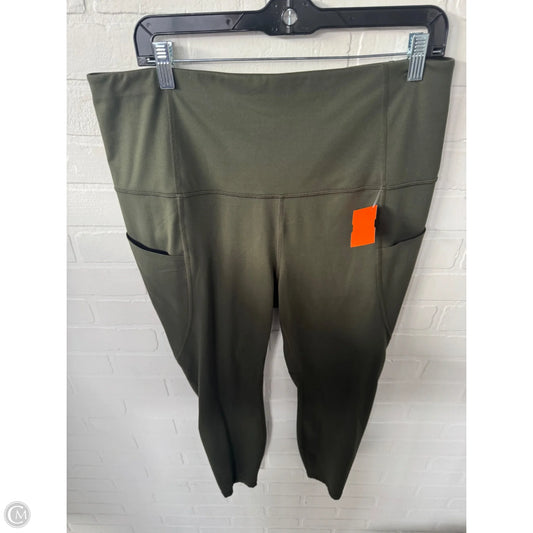 Athletic Leggings By All In Motion In Green, Size: 18