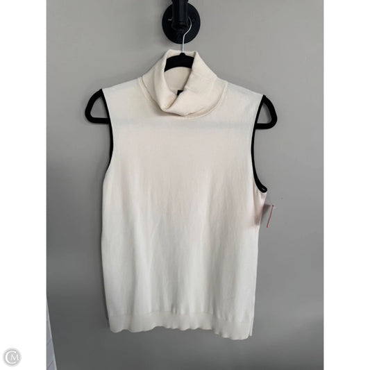 Vest Sweater By Talbots In Black & Cream, Size: L