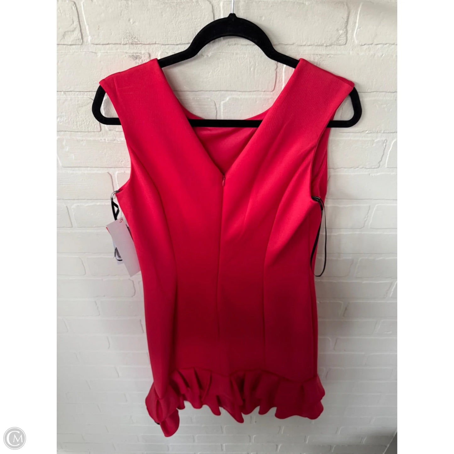 Dress Party Midi By Donna Ricco In Coral, Size: M