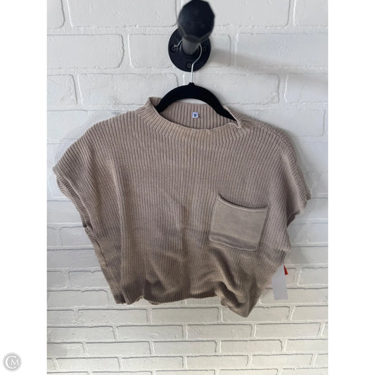 Vest Sweater By Cme In Tan, Size: M
