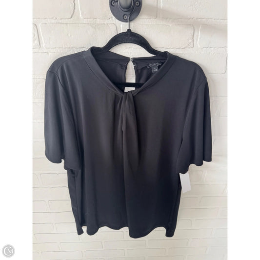 Top Short Sleeve By Ann Taylor In Black, Size: Xl