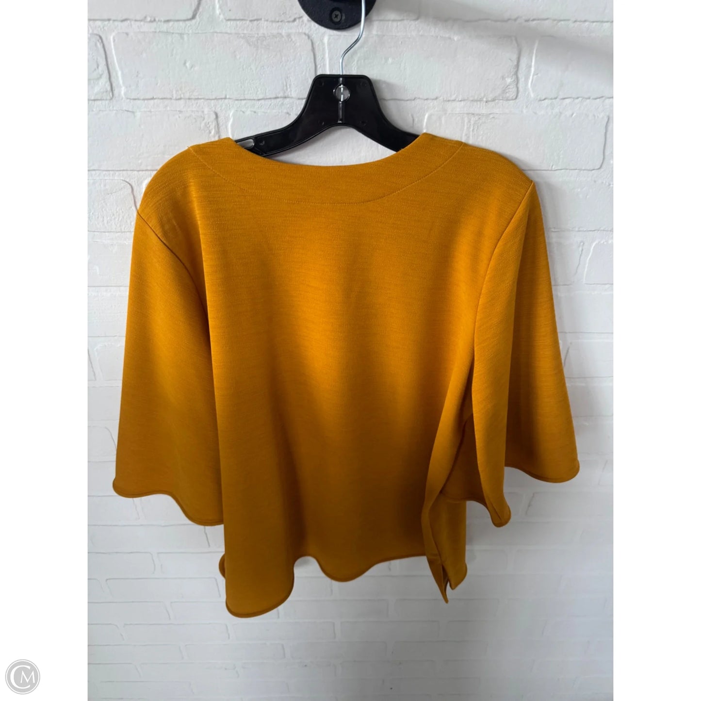 Top 3/4 Sleeve By Ann Taylor In Yellow, Size: Xl