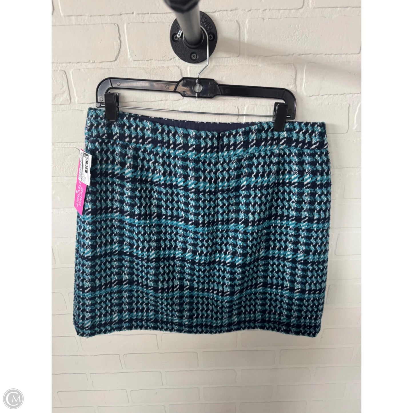 Skirt Mini & Short By Loft In Blue & White, Size: 12