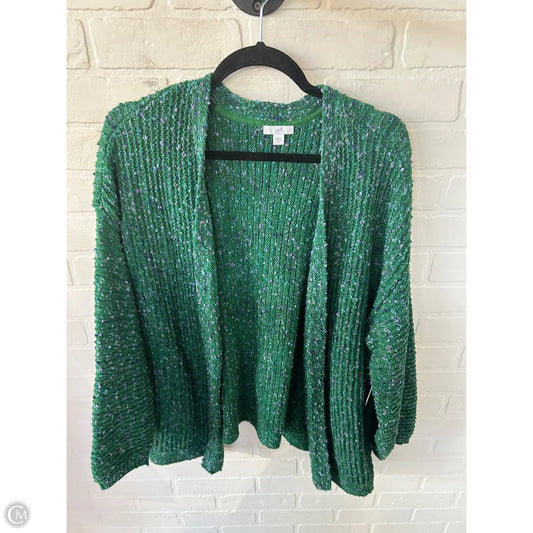 Sweater Cardigan By J. Jill In Green, Size: Xl