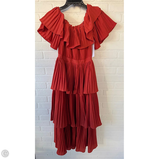 Dress Party Midi By Clothes Mentor In Orange, Size: S