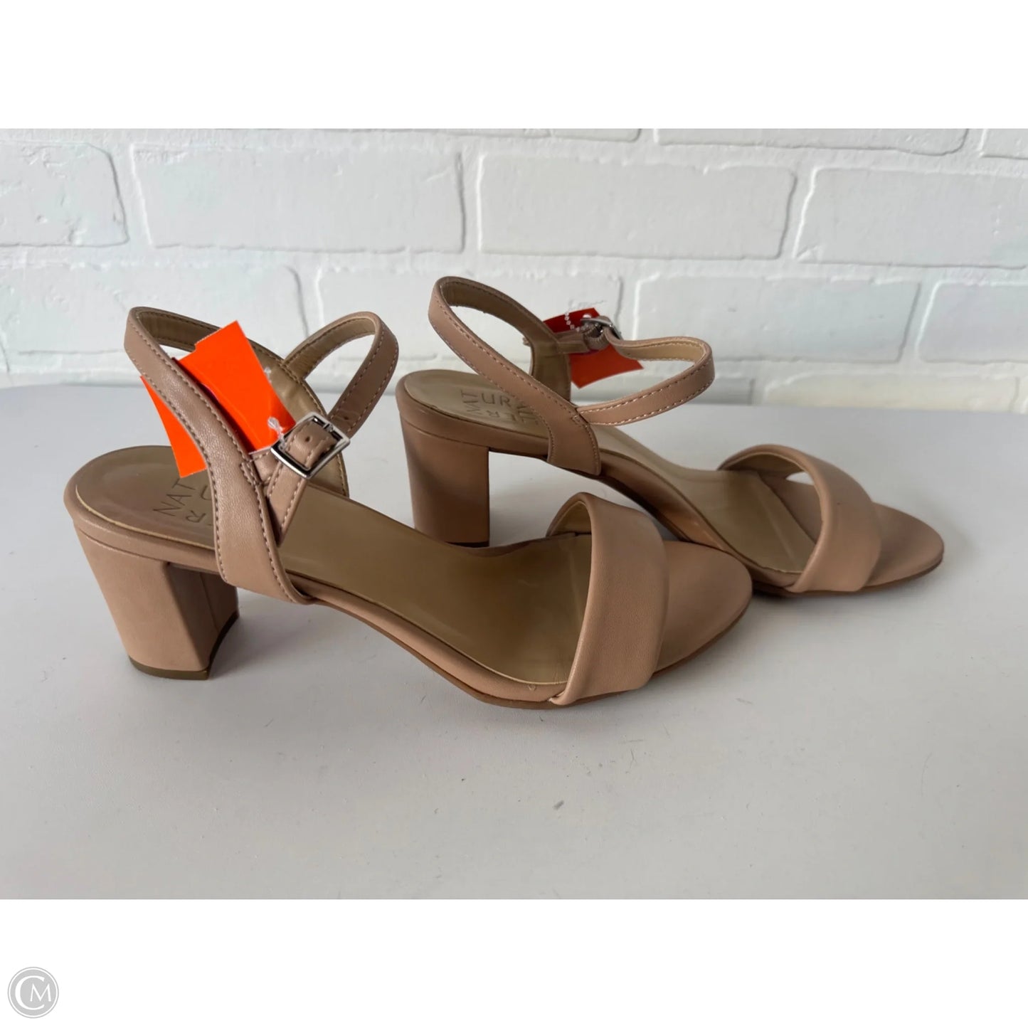 Sandals Heels Block By Naturalizer In Tan, Size: 9