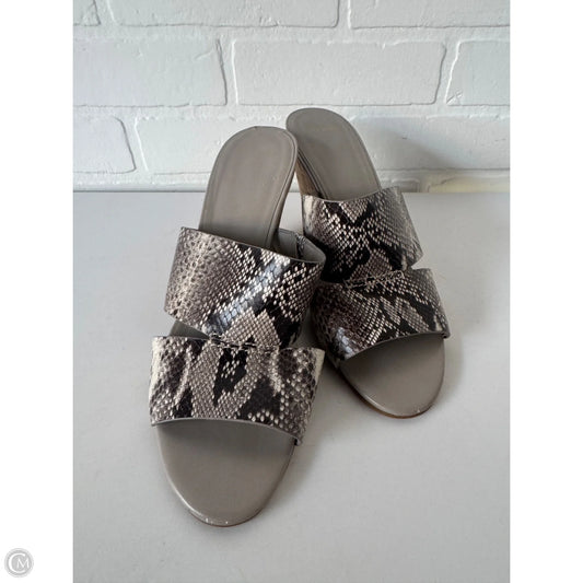 Sandals Heels Wedge By Cole-haan In Brown & Cream, Size: 10