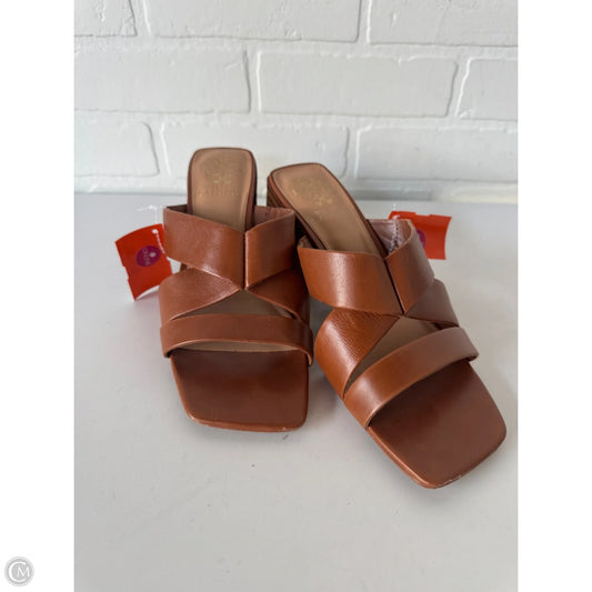 Sandals Heels Block By Vince Camuto In Brown, Size: 8.5