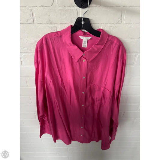 Top Long Sleeve By H&m In Pink, Size: Xxl
