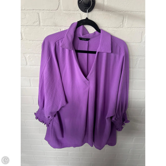 Top Long Sleeve By Dokotoo In Purple, Size: 2x
