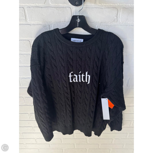 Sweater By Clothes Mentor In Black, Size: L