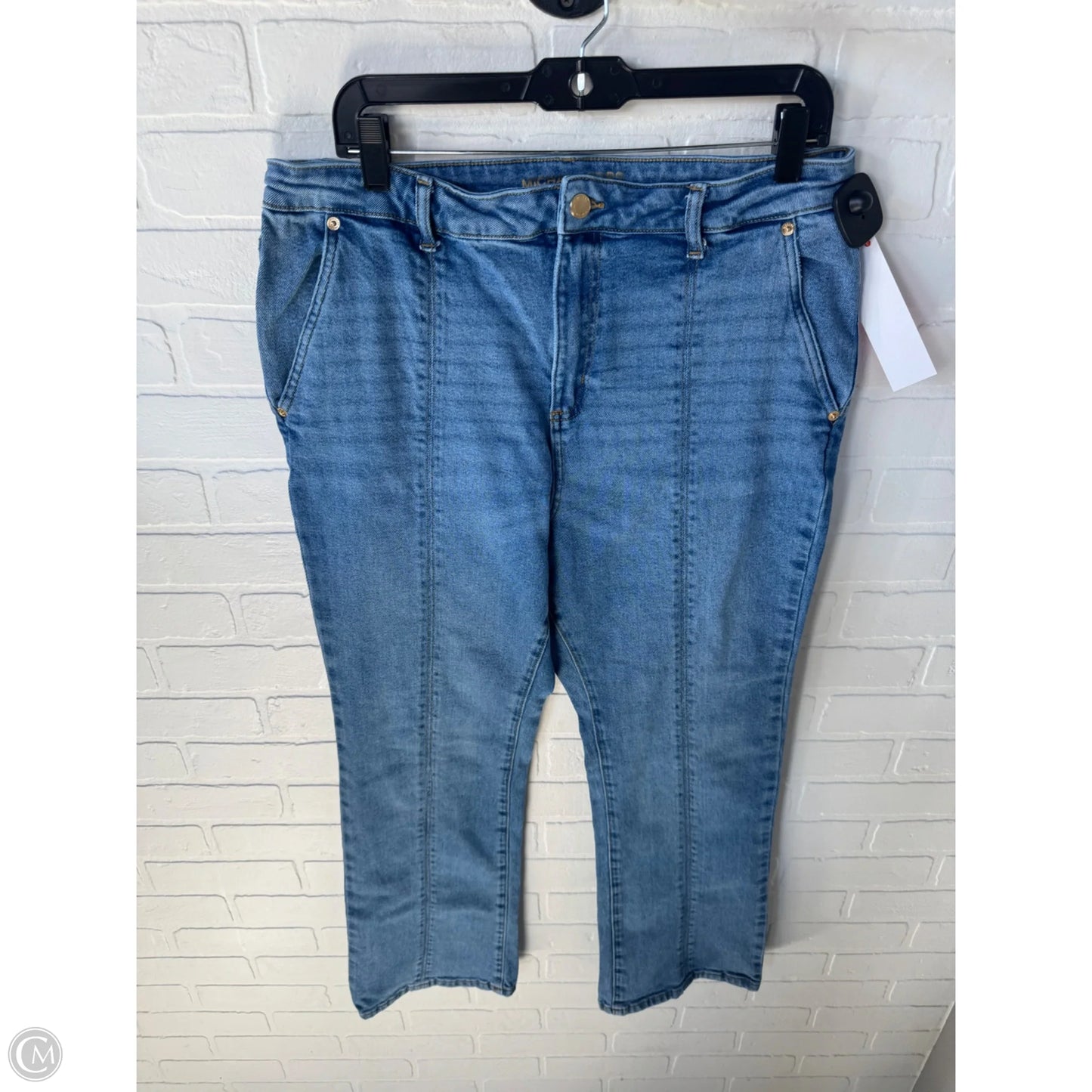 Jeans Boot Cut By Michael By Michael Kors In Blue Denim, Size: 14