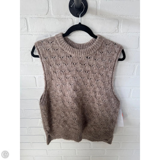 Vest Sweater By Universal Thread In Brown, Size: M