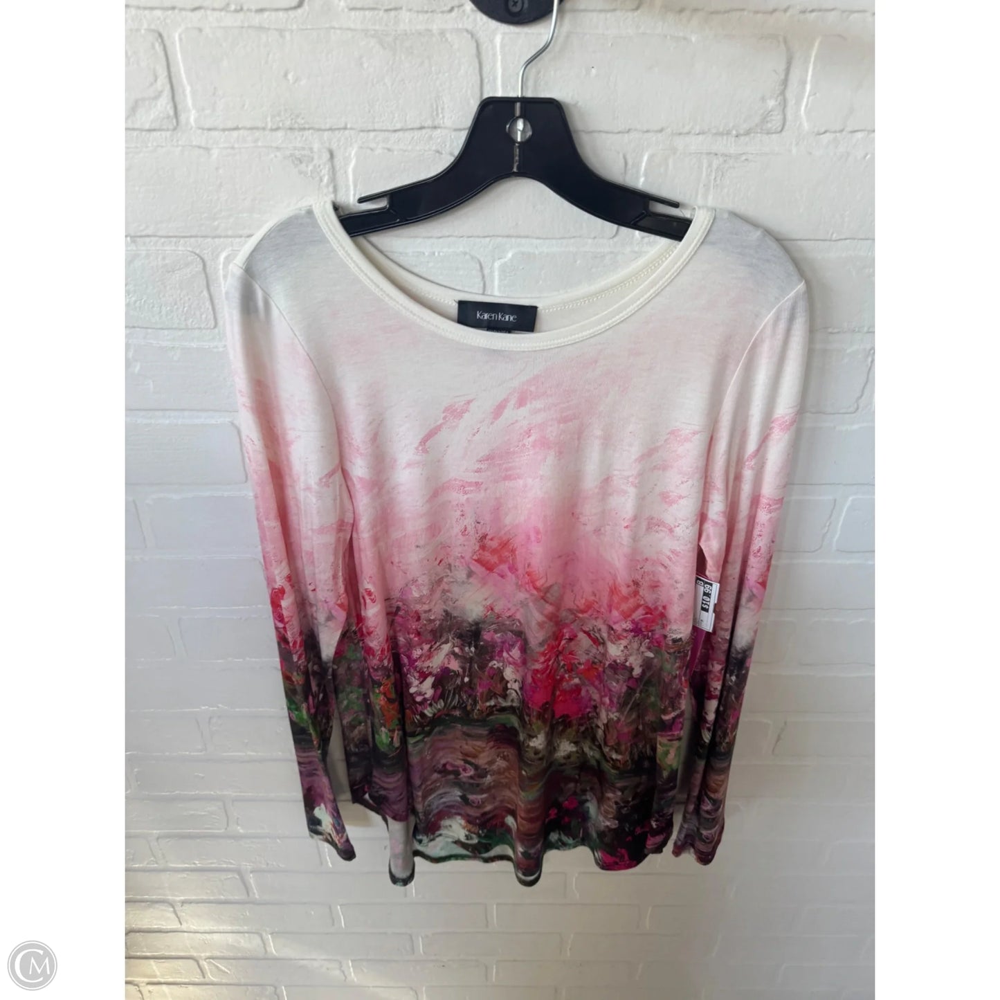 Top Long Sleeve By Karen Kane In Pink, Size: M
