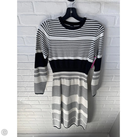 Dress Sweater By Emery Rose In Black & White, Size: M