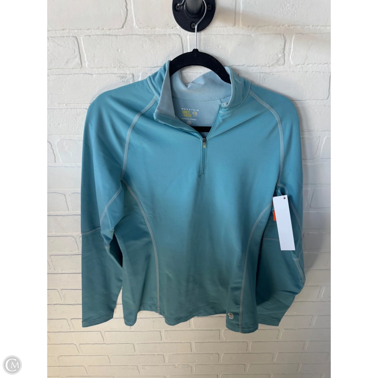 Athletic Top Long Sleeve Collar By Mountain Hardwear In Blue, Size: L