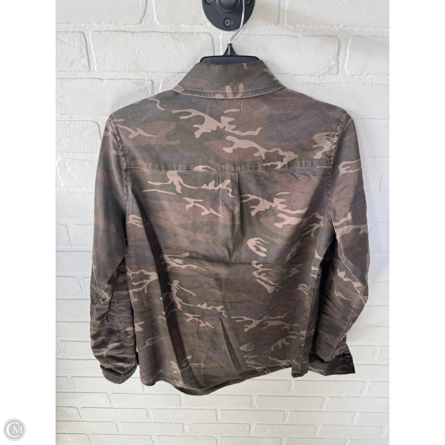 Jacket Shirt By Level 99 In Brown & Green, Size: Xs