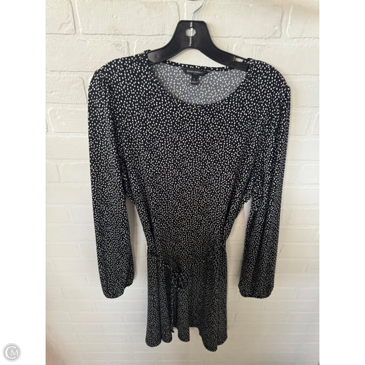 Dress Casual Midi By Banana Republic In Black & White, Size: L