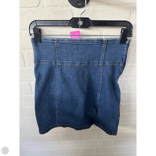 Skirt Mini & Short By Free People In Blue Denim, Size: 4
