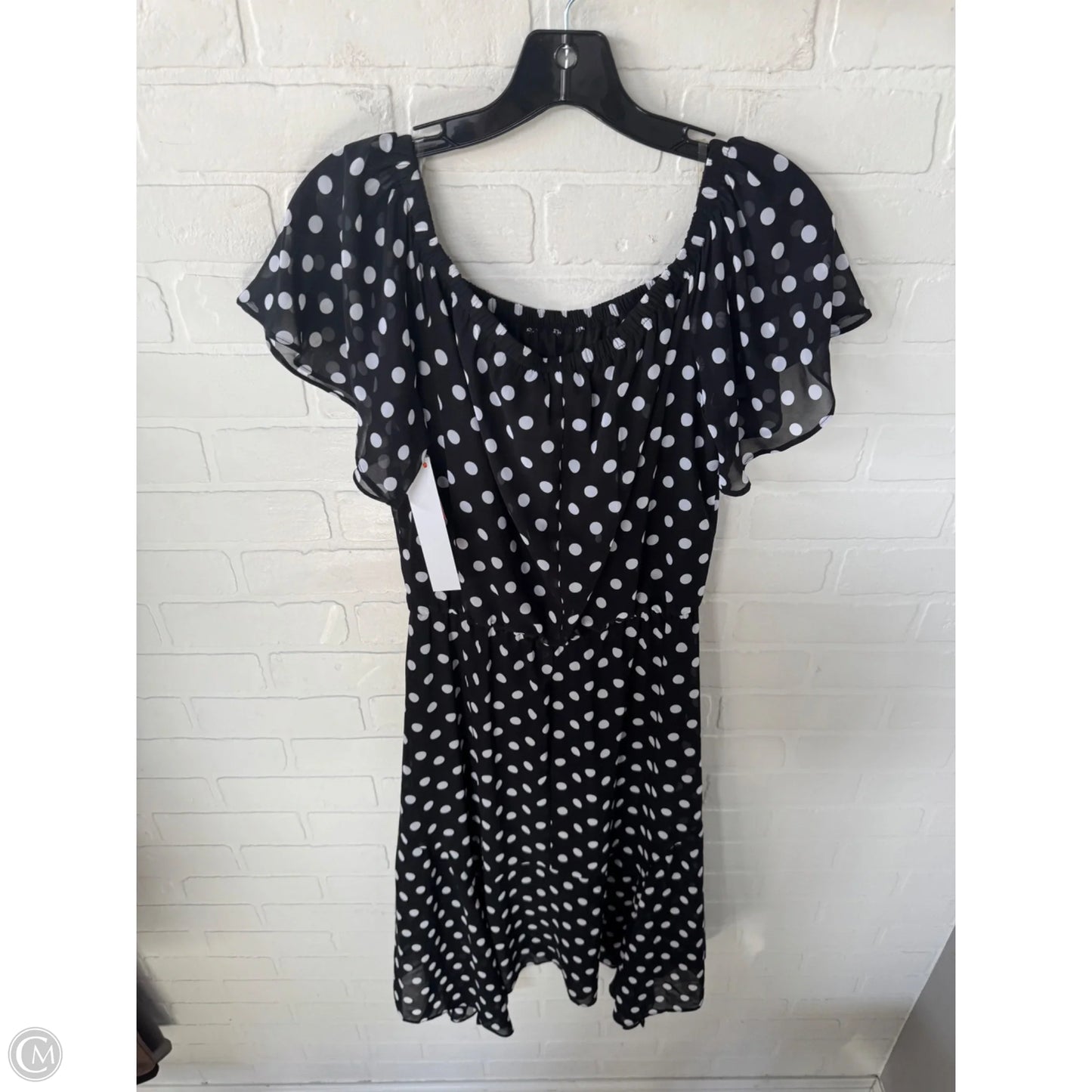 Dress Casual Midi By White House Black Market In Black & White, Size: S
