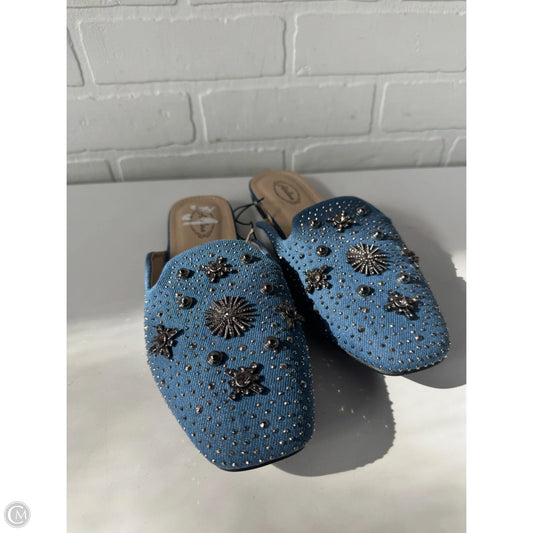 Shoes Flats By Clothes Mentor In Blue Denim, Size: 9