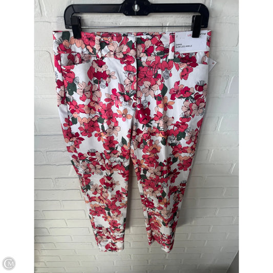 Pants Other By Liz Claiborne In Pink & White, Size: 2