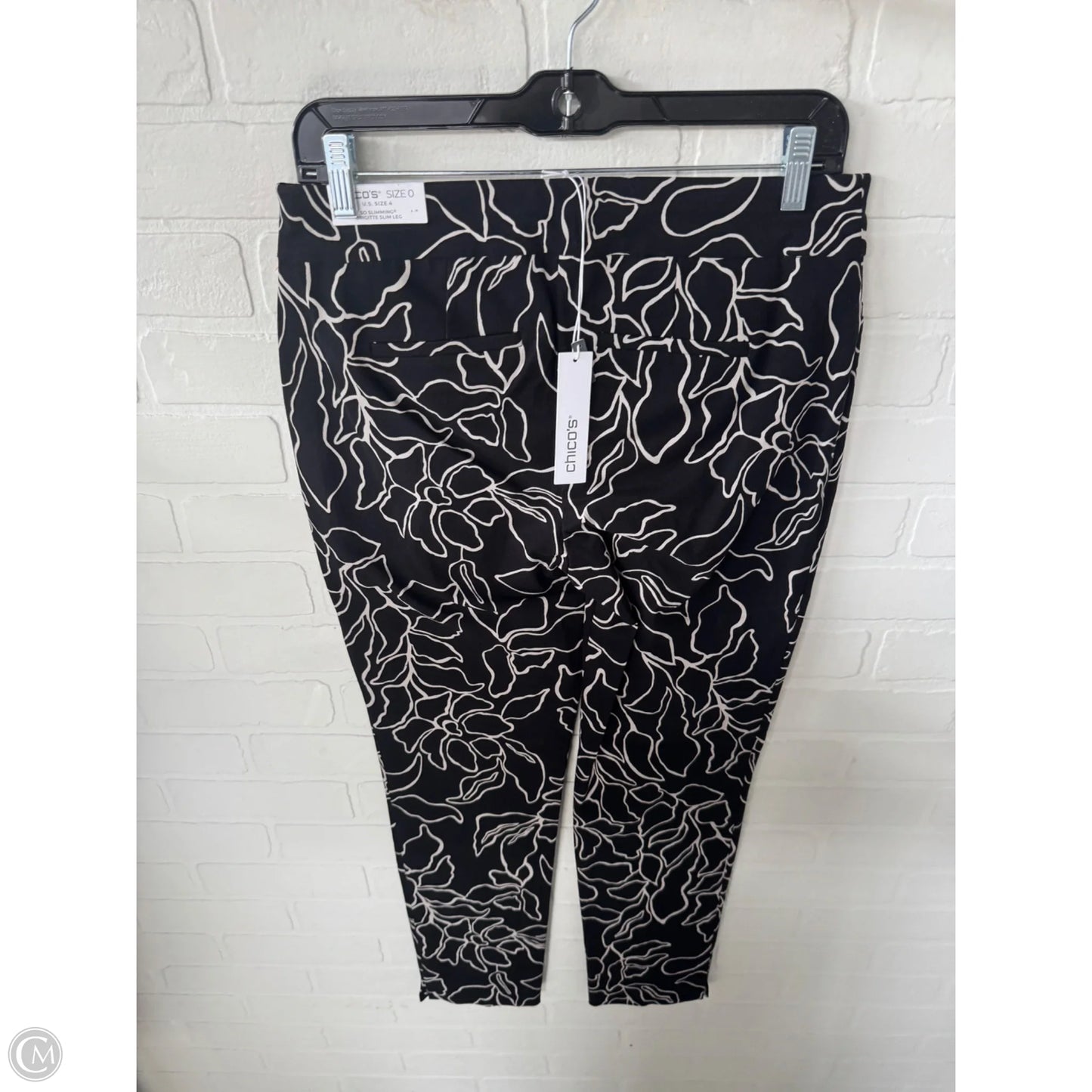 Pants Other By Chicos In Black & Cream, Size: 4