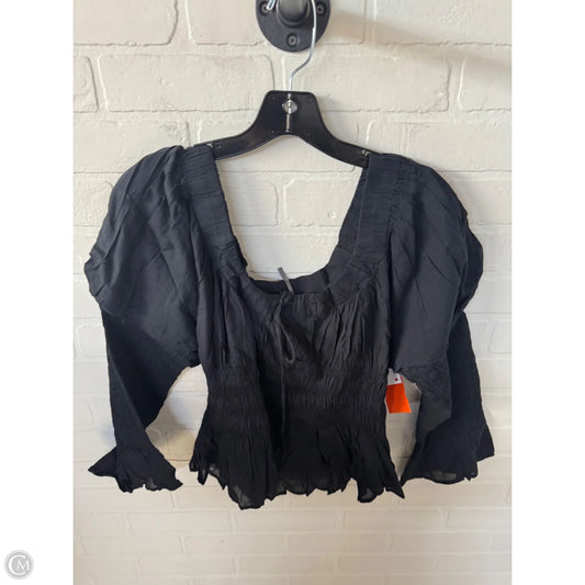 Top Long Sleeve By Anthropologie In Black, Size: L