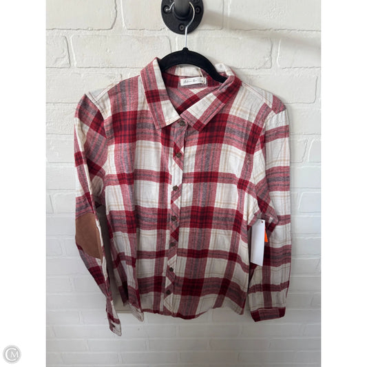 Top Long Sleeve By Active Usa In Red & White, Size: L