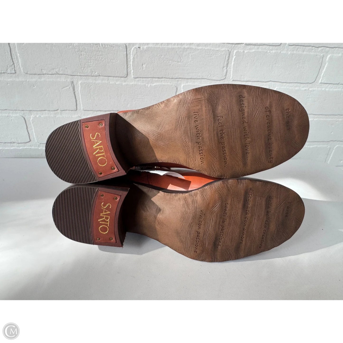 Boots Mid-calf Heels By Cmc In Orange, Size: 10