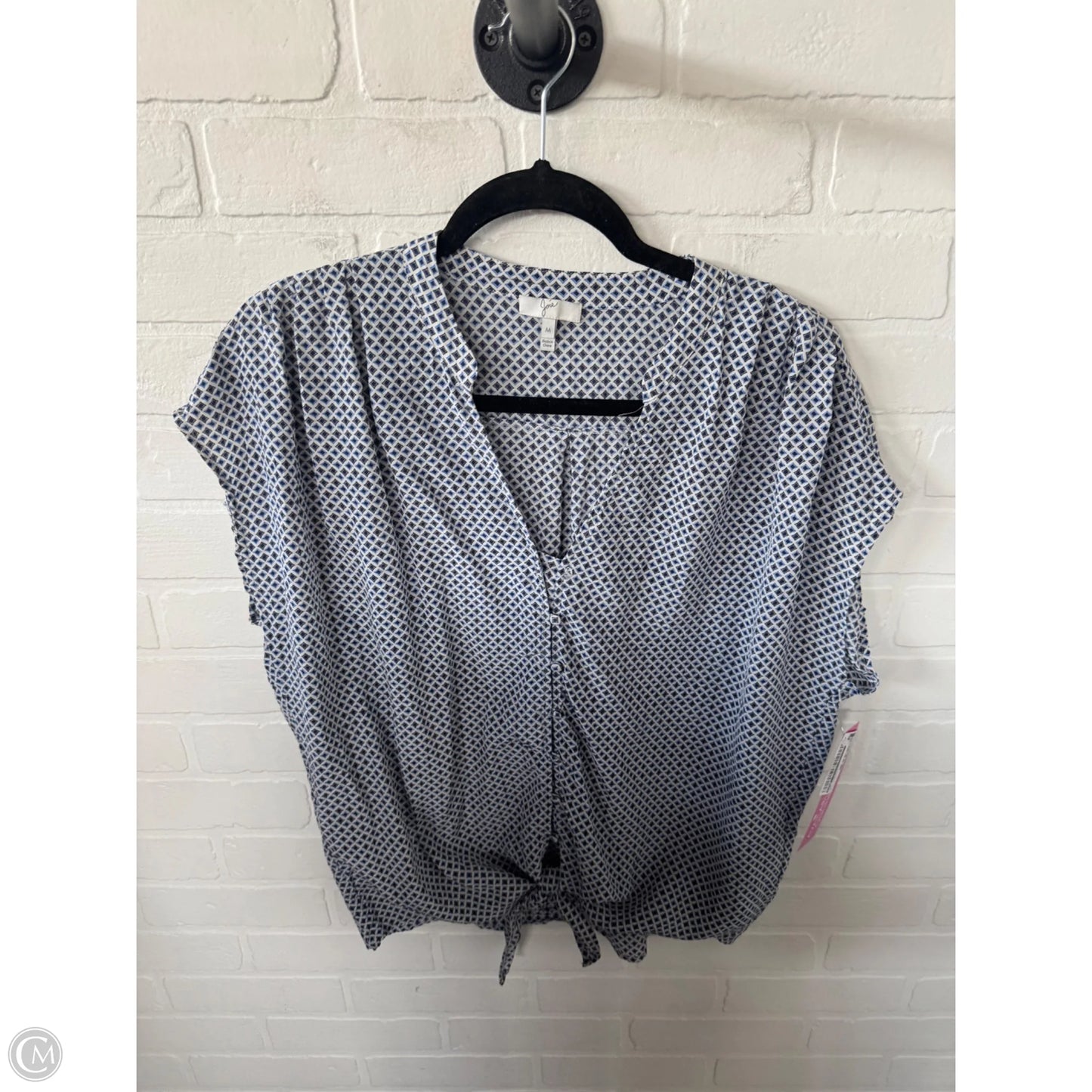Top Sleeveless By Joie In Blue & White, Size: M