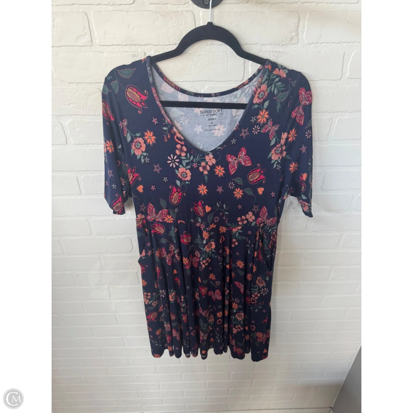 Dress Casual Short By Torrid In Blue & Orange, Size: Xl