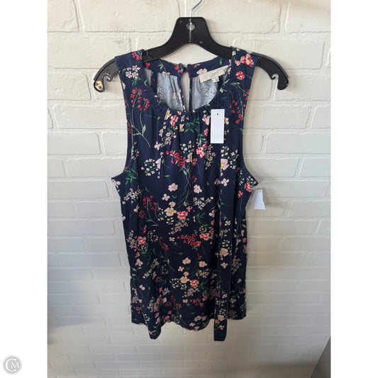 Dress Casual Short By Loft In Blue & Pink, Size: L