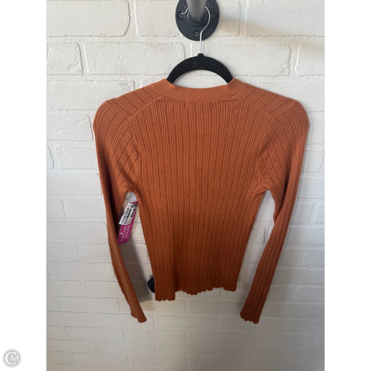 Sweater Cardigan By Madewell In Orange, Size: Xxs