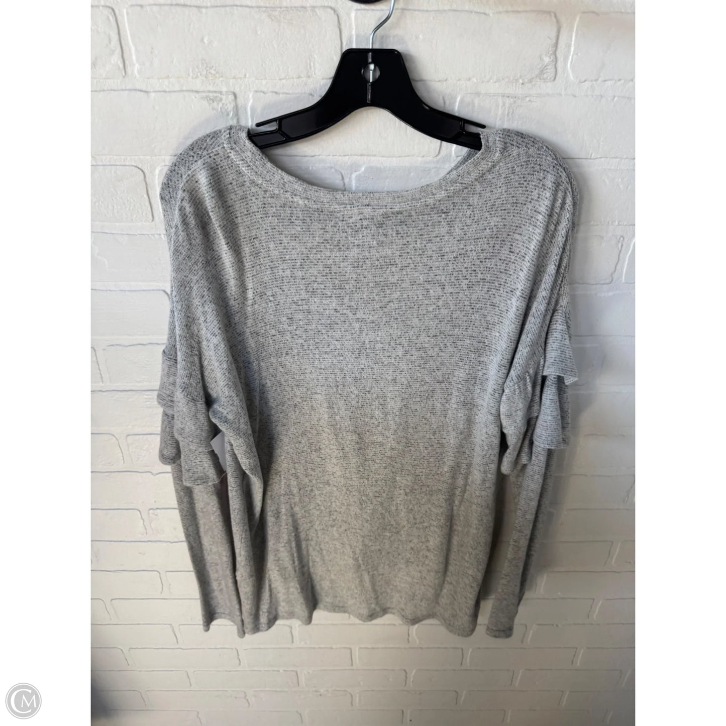 Top Long Sleeve By Miss Me In Grey & Red, Size: M
