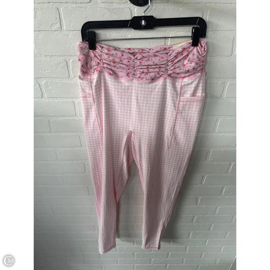 Athletic Leggings By Clothes Mentor In Pink & White, Size: 18