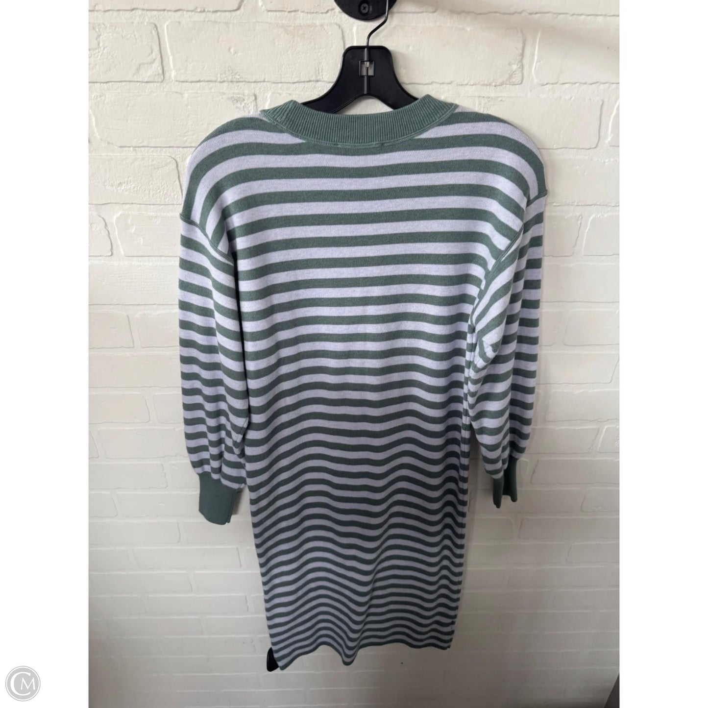 Dress Sweater By Ann Taylor In Green & Grey, Size: Xxs