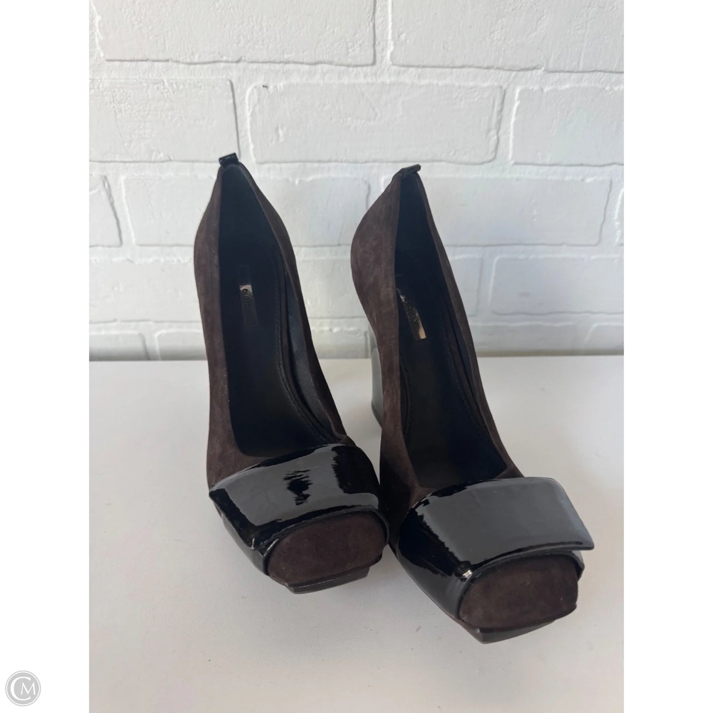 Shoes Heels Block By Theory In Brown, Size: 8