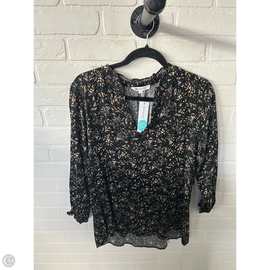 Top 3/4 Sleeve By Monday Fun In Black, Size: M