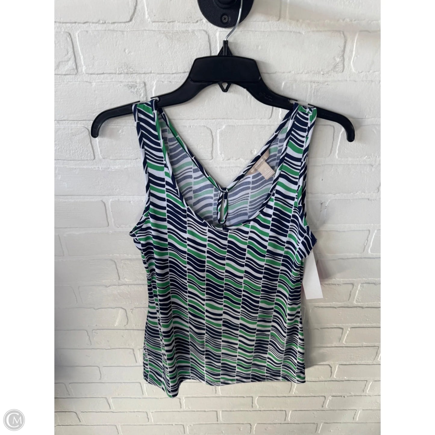 Top Sleeveless By Banana Republic In Blue & Green, Size: S