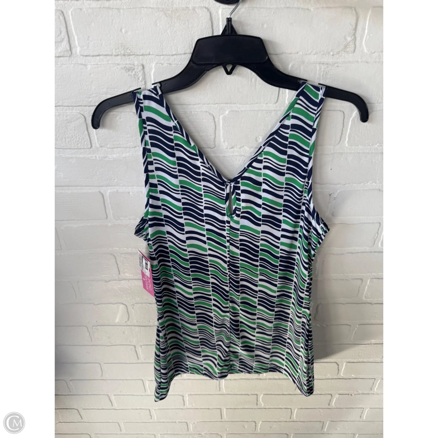 Top Sleeveless By Banana Republic In Blue & Green, Size: S