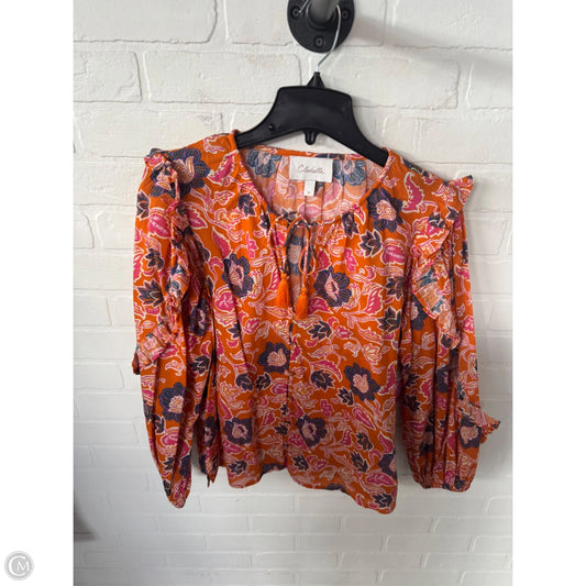 Top Long Sleeve By Cleobella In Orange, Size: M
