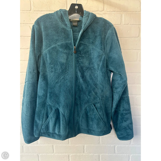 Jacket Fleece By Eddie Bauer In Blue, Size: L