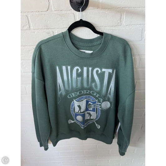 Sweatshirt Crewneck By Hollister In Green, Size: L