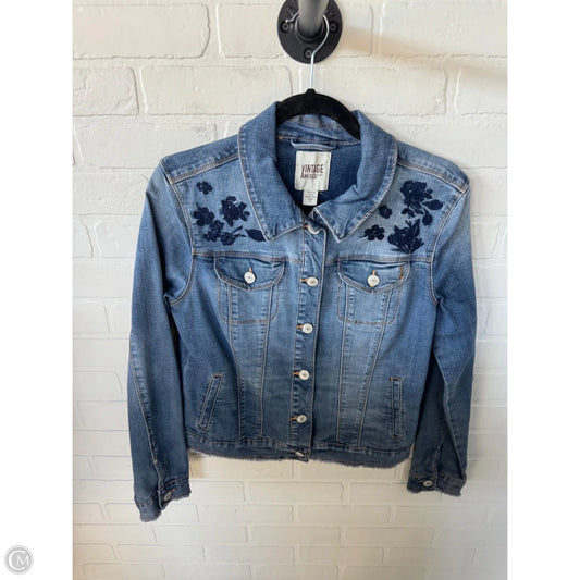 Jacket Denim By Vintage America In Blue Denim, Size: M